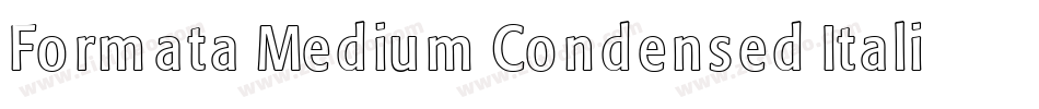 Formata Medium Condensed Italic字体转换